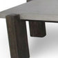 33" Walnut And Dark Grey Concrete Rectangular Coffee Table By Homeroots | Coffee Tables | Modishstore - 6