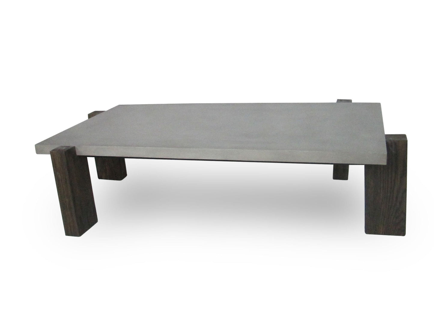 33" Walnut And Dark Grey Concrete Rectangular Coffee Table By Homeroots | Coffee Tables | Modishstore - 4