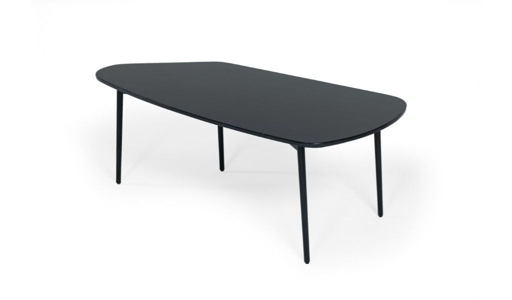 47" Black And Black Marble Stone Free Form Coffee Table By Homeroots | Coffee Tables | Modishstore