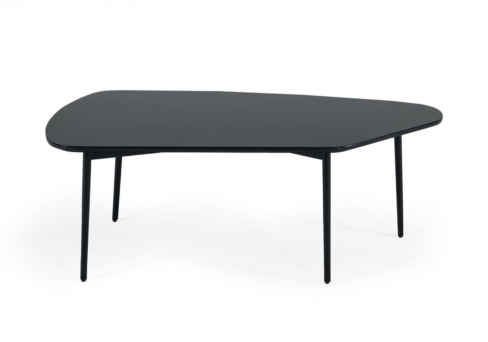 47" Black And Black Marble Stone Free Form Coffee Table By Homeroots | Coffee Tables | Modishstore - 2
