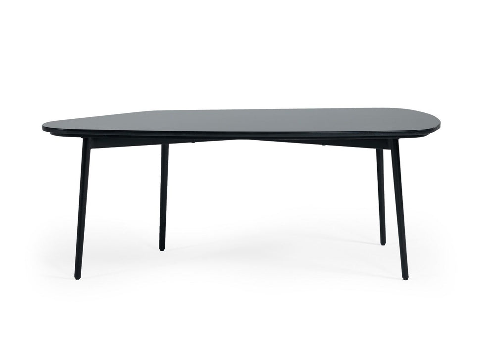 47" Black And Black Marble Stone Free Form Coffee Table By Homeroots | Coffee Tables | Modishstore - 3