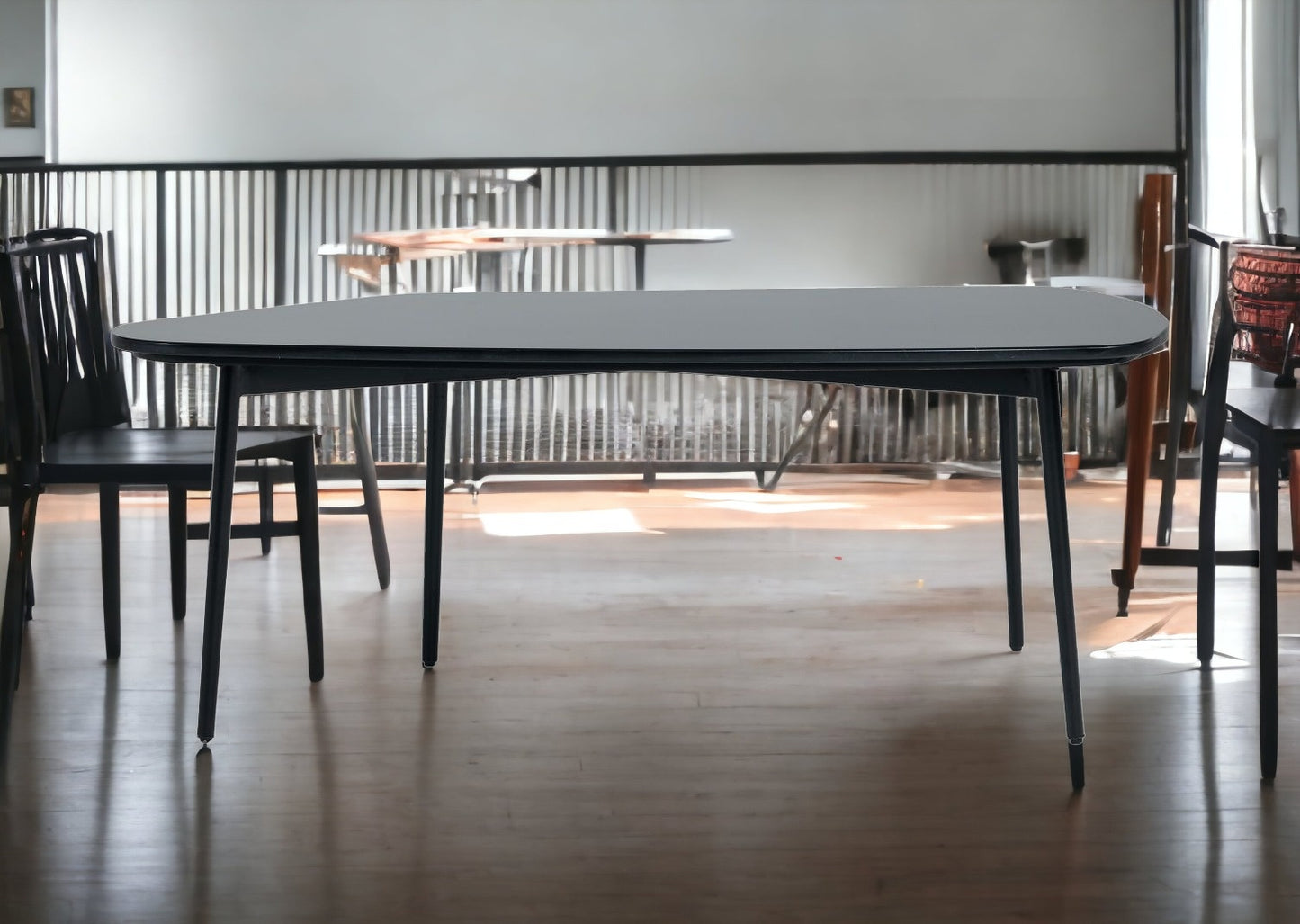 47" Black And Black Marble Stone Free Form Coffee Table By Homeroots | Coffee Tables | Modishstore - 4