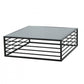 43" Black And Smoked Glass Square Coffee Table By Homeroots | Coffee Tables | Modishstore