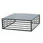 43" Black And Smoked Glass Square Coffee Table By Homeroots | Coffee Tables | Modishstore - 2