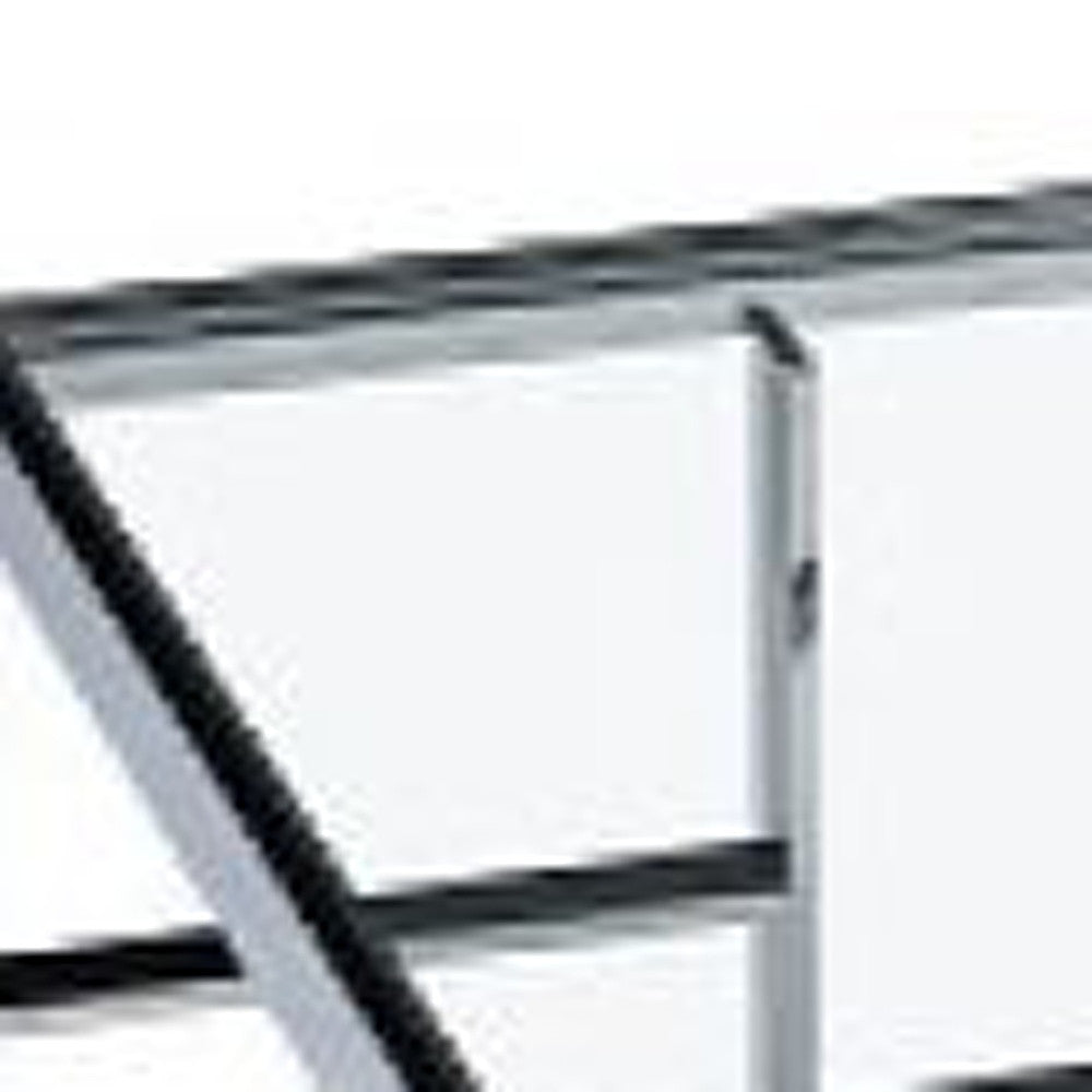 47" Silver And Clear Glass Rectangular Coffee Table By Homeroots | Coffee Tables | Modishstore - 4