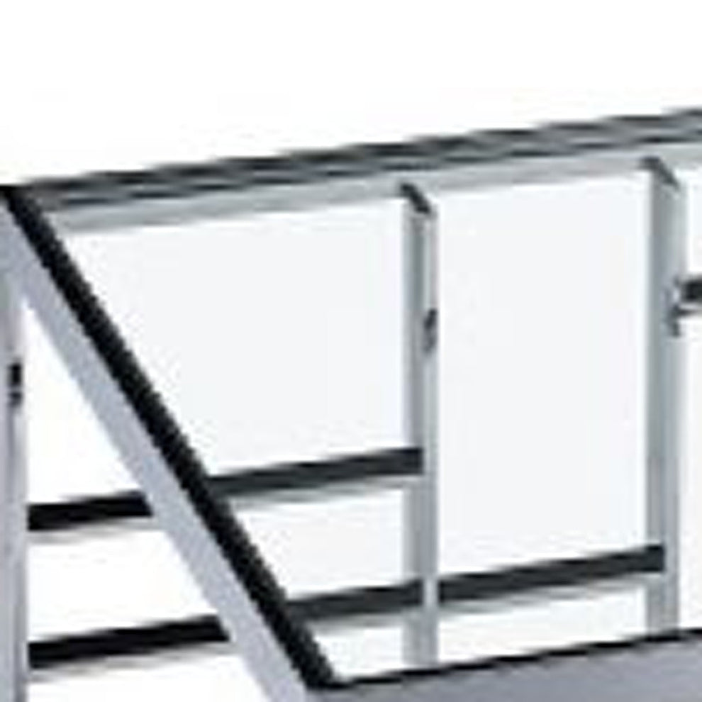 47" Silver And Clear Glass Rectangular Coffee Table By Homeroots | Coffee Tables | Modishstore - 5