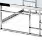 40" Silver And Clear Glass Square Coffee Table By Homeroots | Coffee Tables | Modishstore - 3
