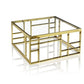 40" Gold And Clear Glass Square Coffee Table By Homeroots | Coffee Tables | Modishstore