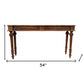 54" Brown Solid Wood Distressed Console Table By Homeroots | Console Tables | Modishstore - 6