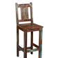 48" Brown And Rustic Patina Reclaimed Wood Bar Height Chair By Homeroots | Bar Stools | Modishstore - 2