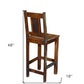 48" Brown And Rustic Patina Reclaimed Wood Bar Height Chair By Homeroots | Bar Stools | Modishstore - 6