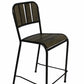 37" Brown And Black Retro Reclaimed Wood and Metal Counter Height Bar Chair By Homeroots | Bar Stools | Modishstore - 2