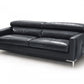 79" Black Silver Genuine Leather Sofa By Homeroots | Sofas | Modishstore