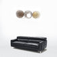 79" Black Silver Genuine Leather Sofa By Homeroots | Sofas | Modishstore - 2