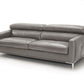 79" Dark Grey Genuine Leather and Silver Sofa By Homeroots | Sofas | Modishstore