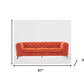 97" Orange Silver Chesterfield Sofa By Homeroots | Sofas | Modishstore - 5