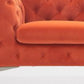 97" Orange Silver Chesterfield Sofa By Homeroots | Sofas | Modishstore - 3