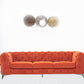 97" Orange Silver Chesterfield Sofa By Homeroots | Sofas | Modishstore - 2