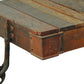 50" Black And Brown Solid Wood Rectangular Distressed Coffee Table By Homeroots