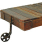50" Black And Brown Solid Wood Rectangular Distressed Coffee Table By Homeroots