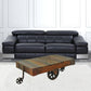 50" Black And Brown Solid Wood Rectangular Distressed Coffee Table By Homeroots | Coffee Tables | Modishstore - 2