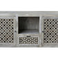 55" Gray Solid Wood Distressed Console Table With Storage With Storage By Homeroots | Console Tables | Modishstore