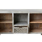 55" Gray Solid Wood Distressed Console Table With Storage With Storage By Homeroots | Console Tables | Modishstore - 2