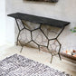 51" Black Stone Abstract Console Table By Homeroots | Console Tables | Modishstore - 3