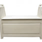 38" White Solid Wood Entryway Bench With Flip Top and High Sides By Homeroots | Benches | Modishstore