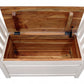 38" White Solid Wood Entryway Bench With Flip Top and High Sides By Homeroots