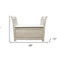 38" White Solid Wood Entryway Bench With Flip Top and High Sides By Homeroots