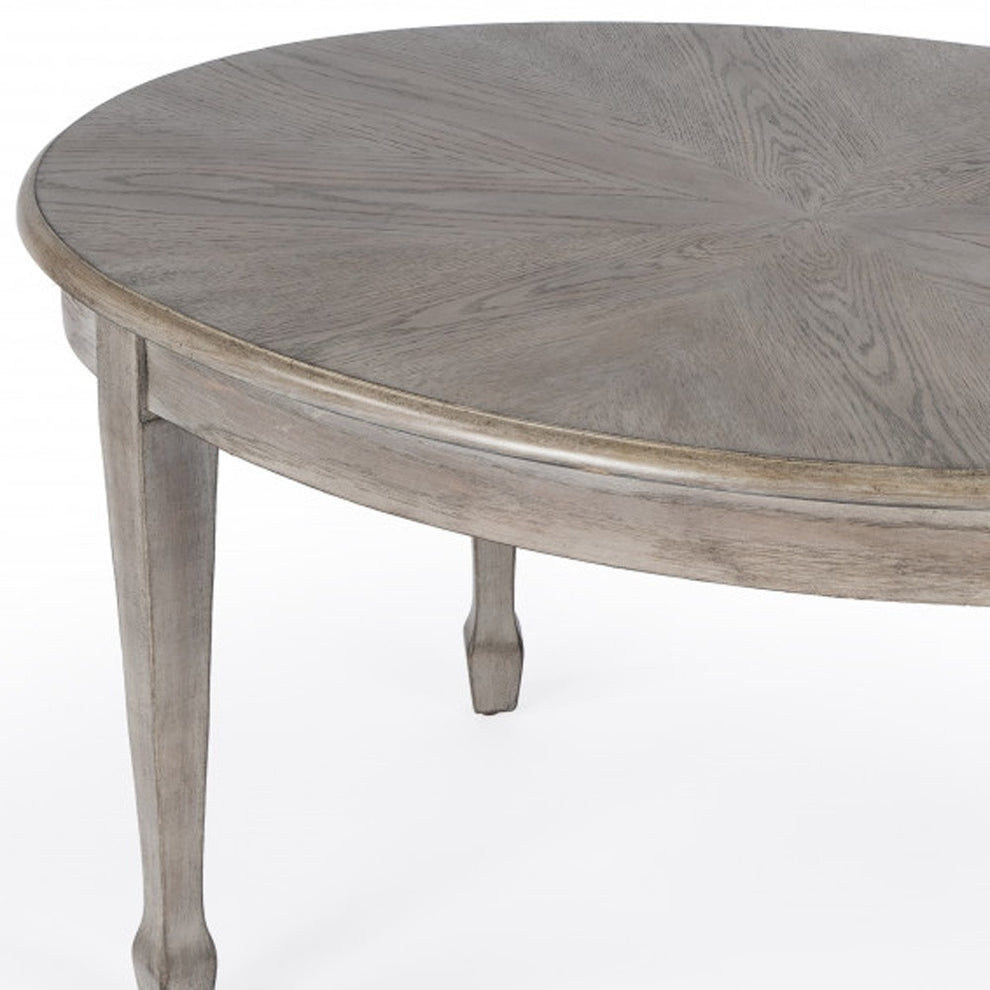 38" DriftWood Solid And Manufactured Wood Oval Distressed Coffee Table By Homeroots | Coffee Tables | Modishstore - 3