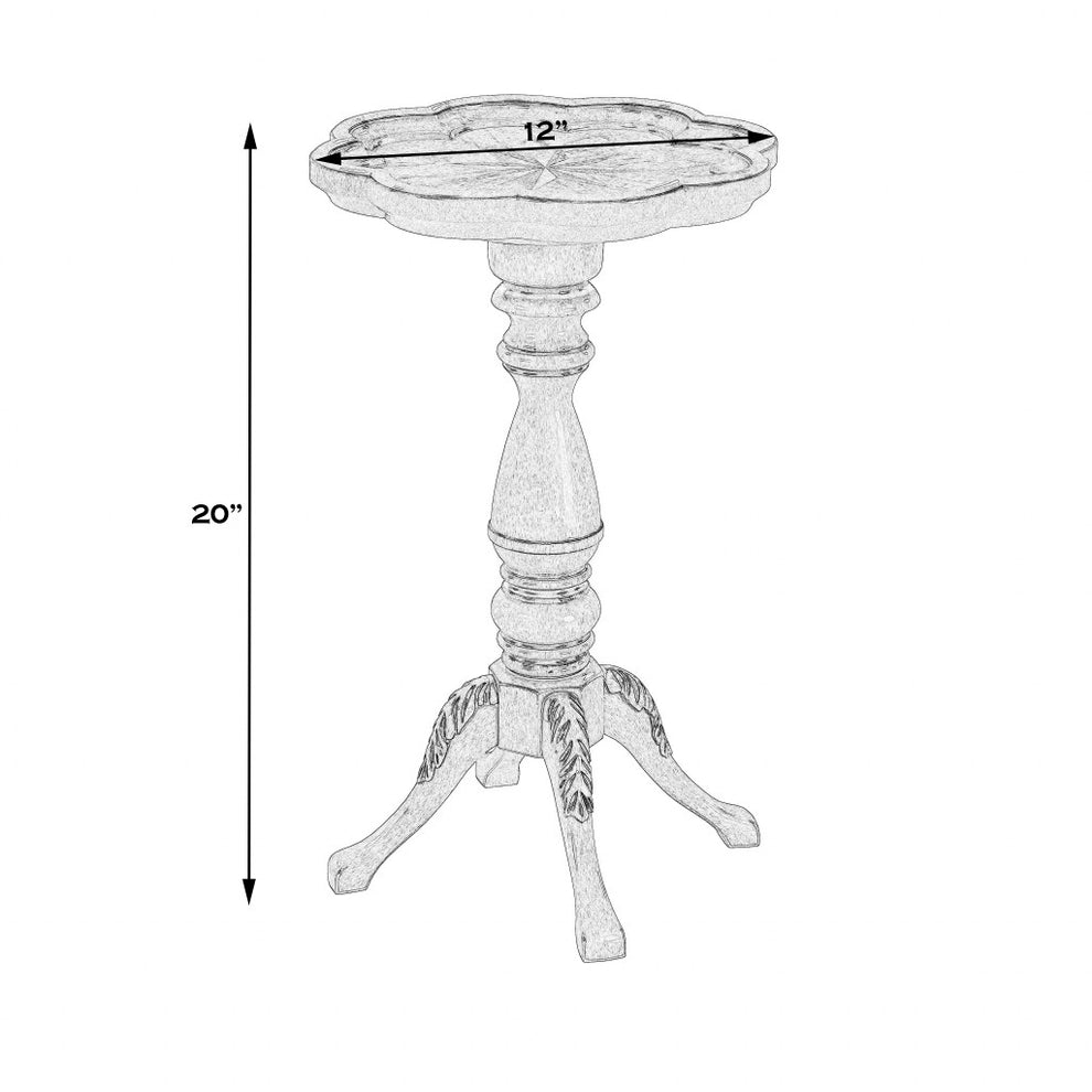 20" Beige Manufactured Wood Round End Table By Homeroots | End Tables | Modishstore - 7
