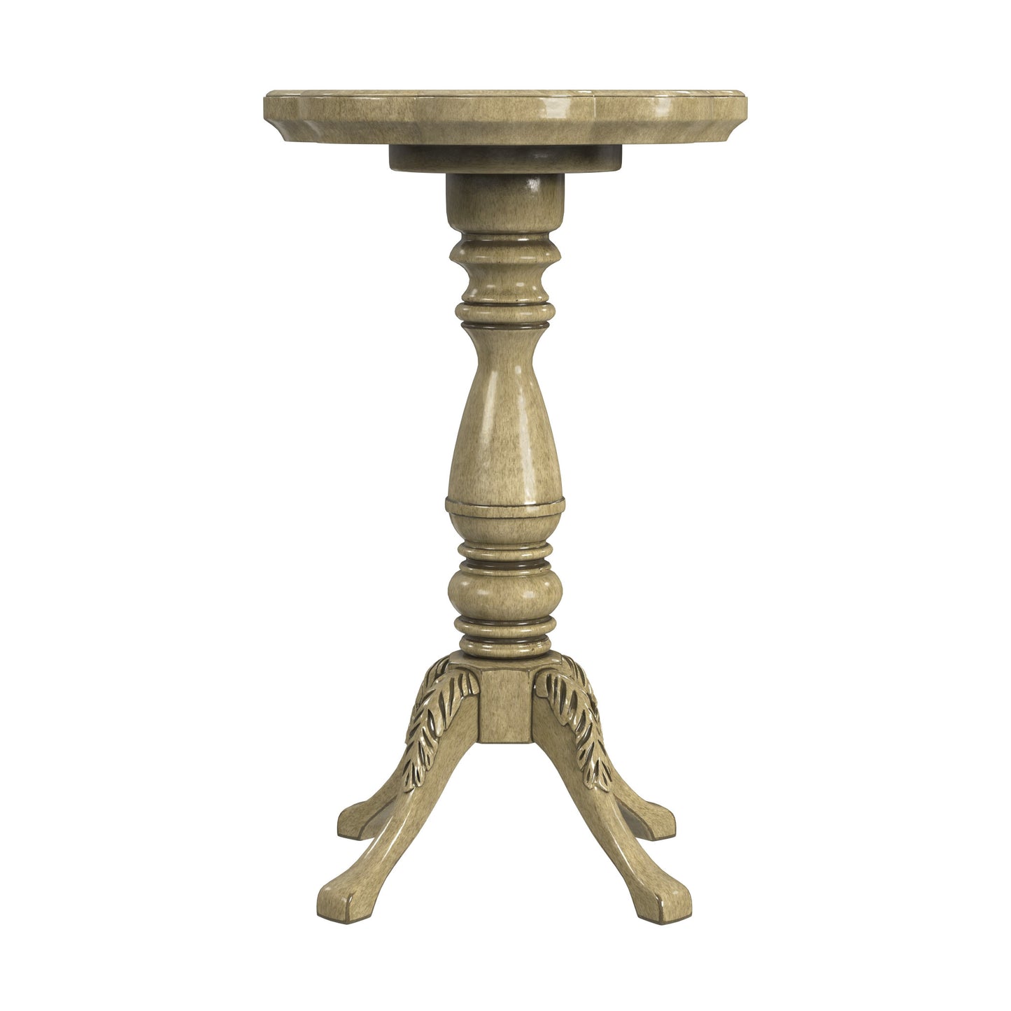 20" Beige Manufactured Wood Round End Table By Homeroots