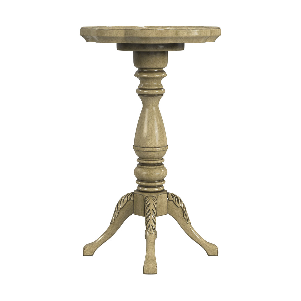 20" Beige Manufactured Wood Round End Table By Homeroots | End Tables | Modishstore - 3