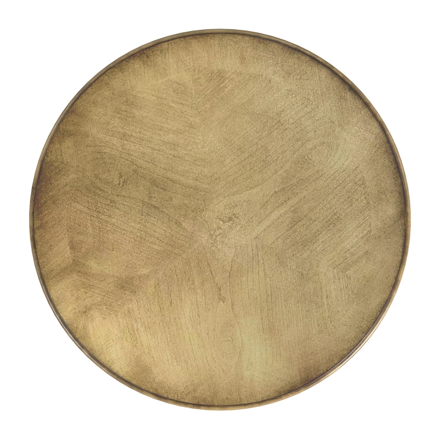 24" Beige Manufactured Wood Round End Table With Shelf By Homeroots | End Tables | Modishstore - 5