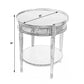 26" Gray Manufactured Wood Round End Table With Drawer And Shelf By Homeroots