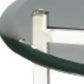 21" Silver Geo Base and Glass Round End Table By Homeroots | End Tables | Modishstore - 4