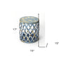 17" Rustic Blue Iron Lattice Round Top End Table By Homeroots | End Tables | Modishstore - 4