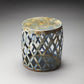 17" Rustic Blue Iron Lattice Round Top End Table By Homeroots | End Tables | Modishstore - 3