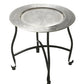 14" Black And Silver Aluminum Round End Table By Homeroots | End Tables | Modishstore