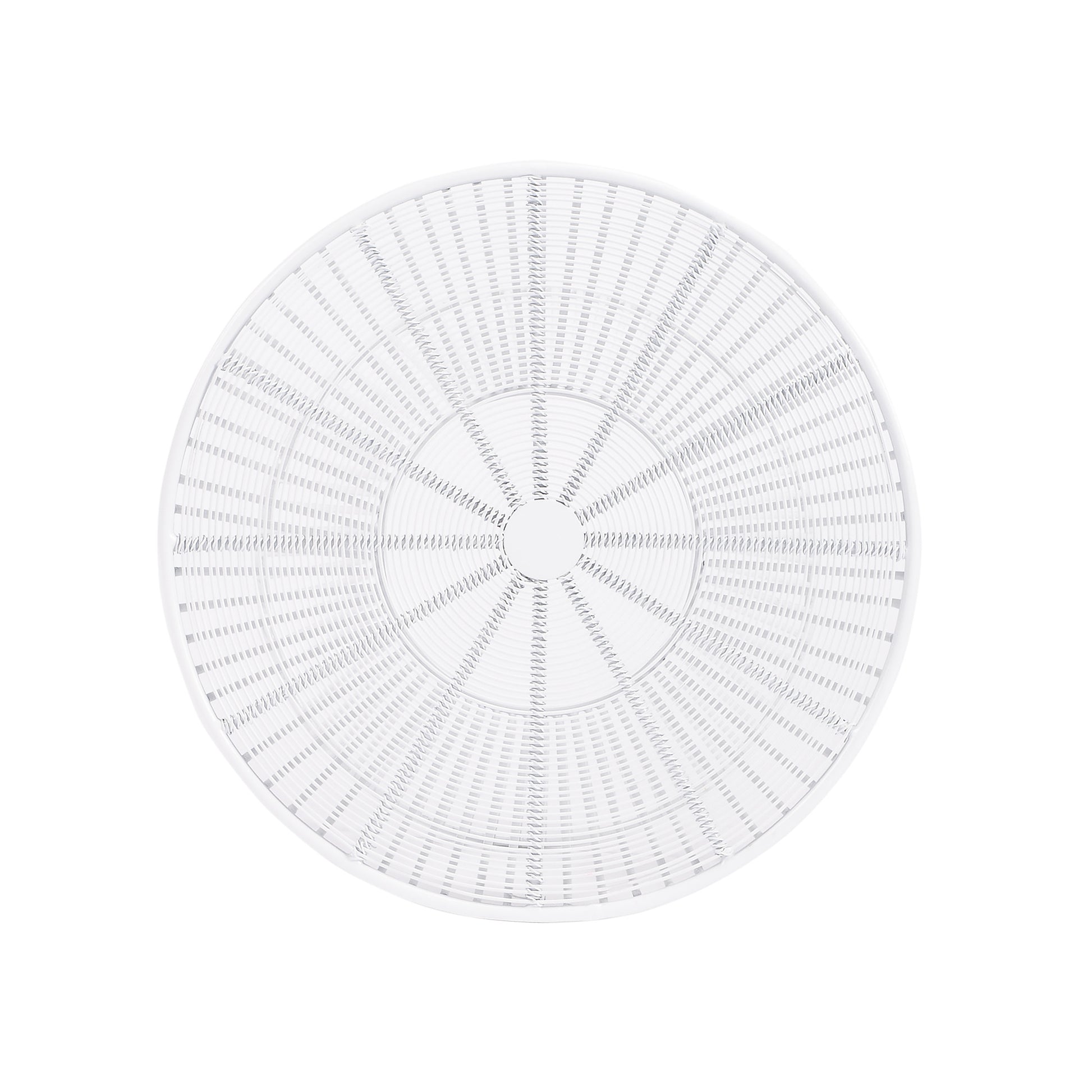 18" White Cinched Iron Round Top End Table By Homeroots | End Tables | Modishstore - 3