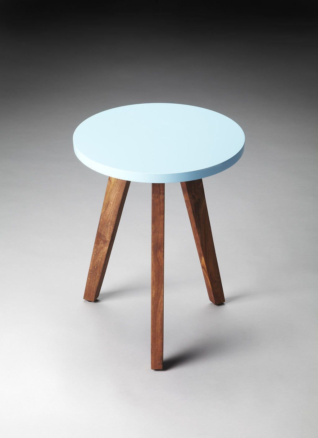 20" Brown And White Manufactured Wood Round End Table By Homeroots | End Tables | Modishstore - 4