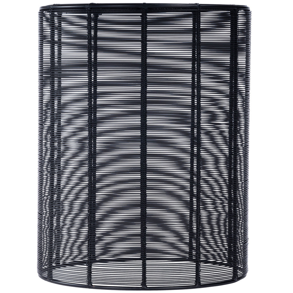 18" Black Round Wire End End Table By Homeroots | End Tables | Modishstore - 2