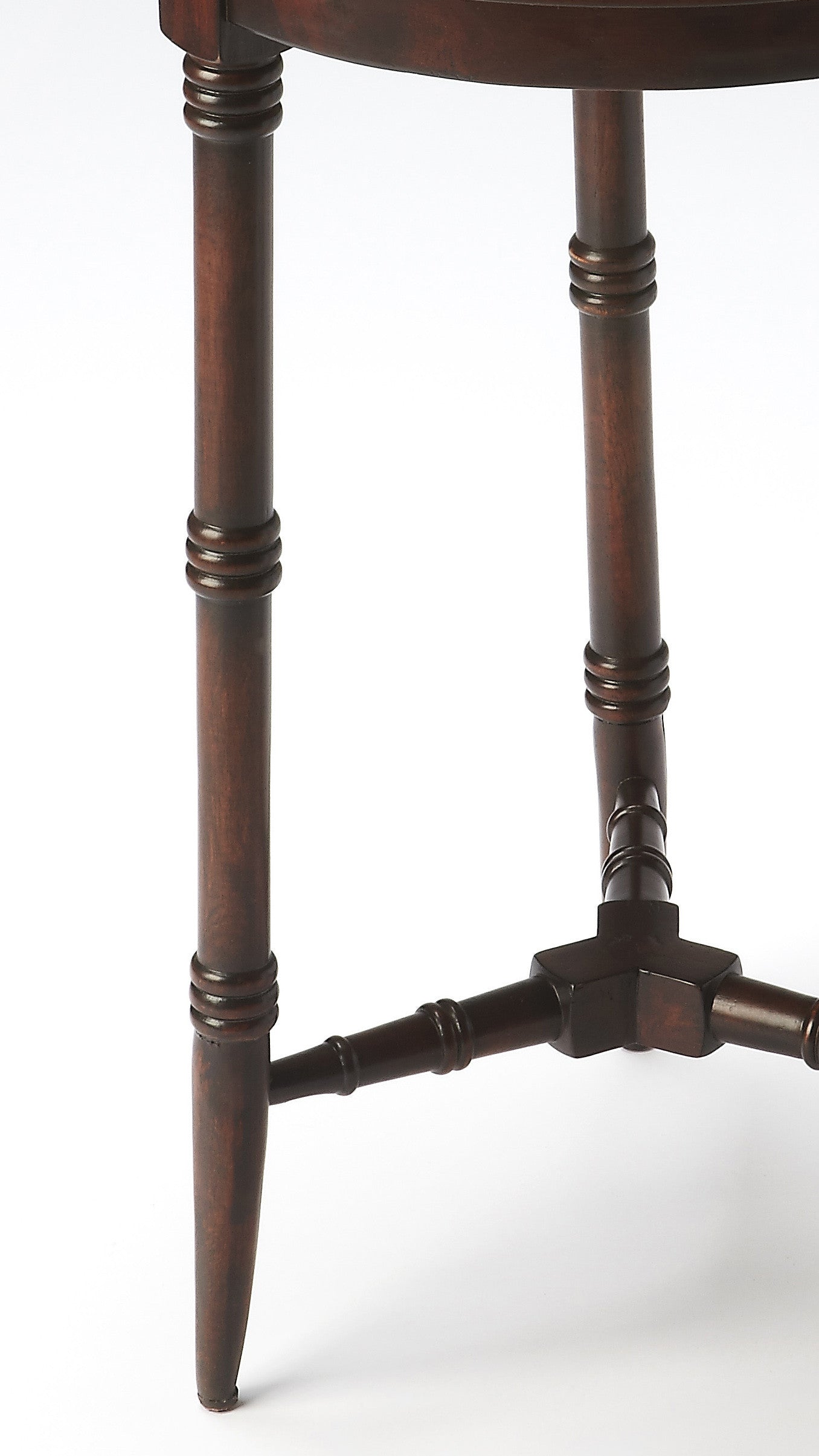 24" Dark Brown Mirrored Round End Table By Homeroots | End Tables | Modishstore - 4