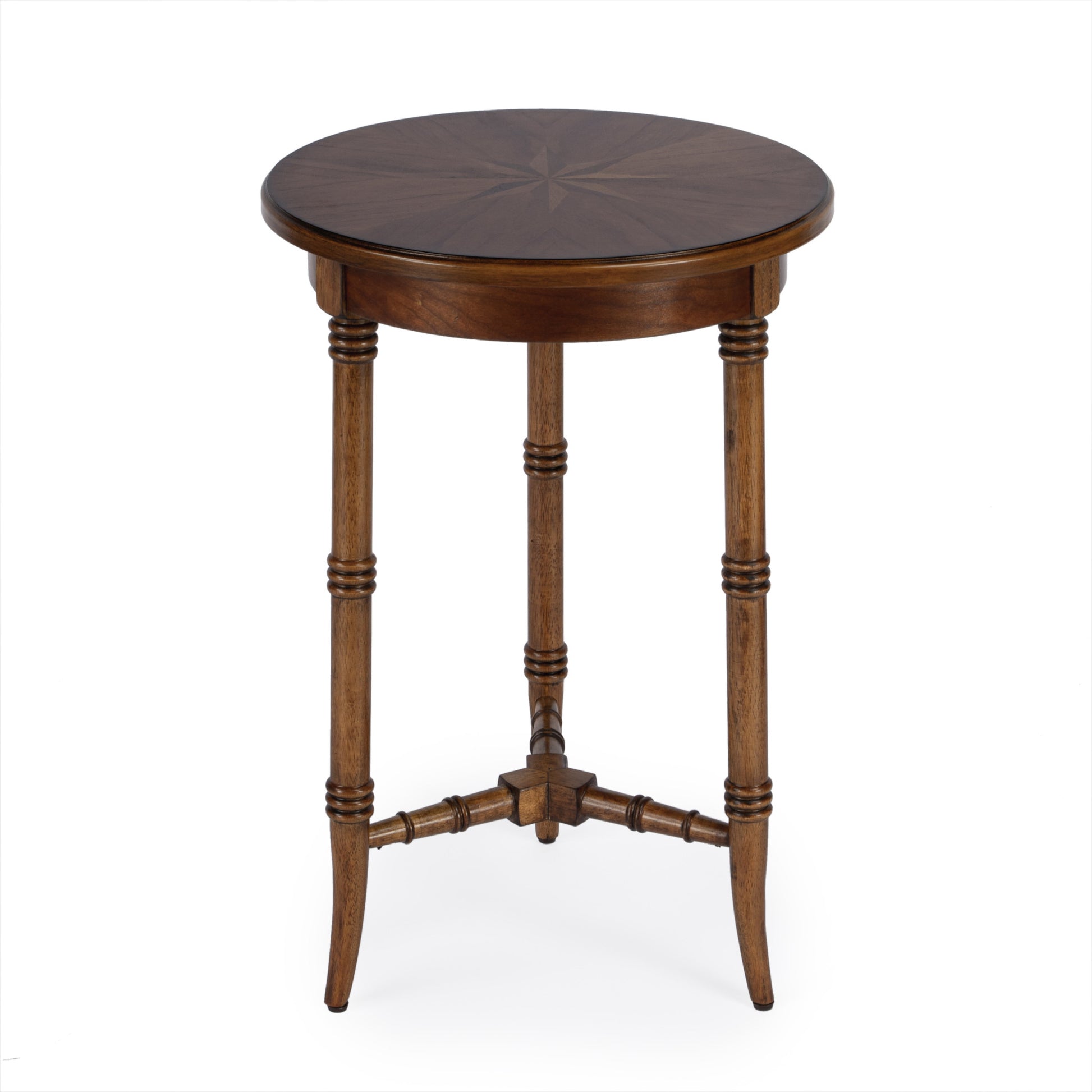 26" Brown Manufactured Wood Round End Table By Homeroots | End Tables | Modishstore