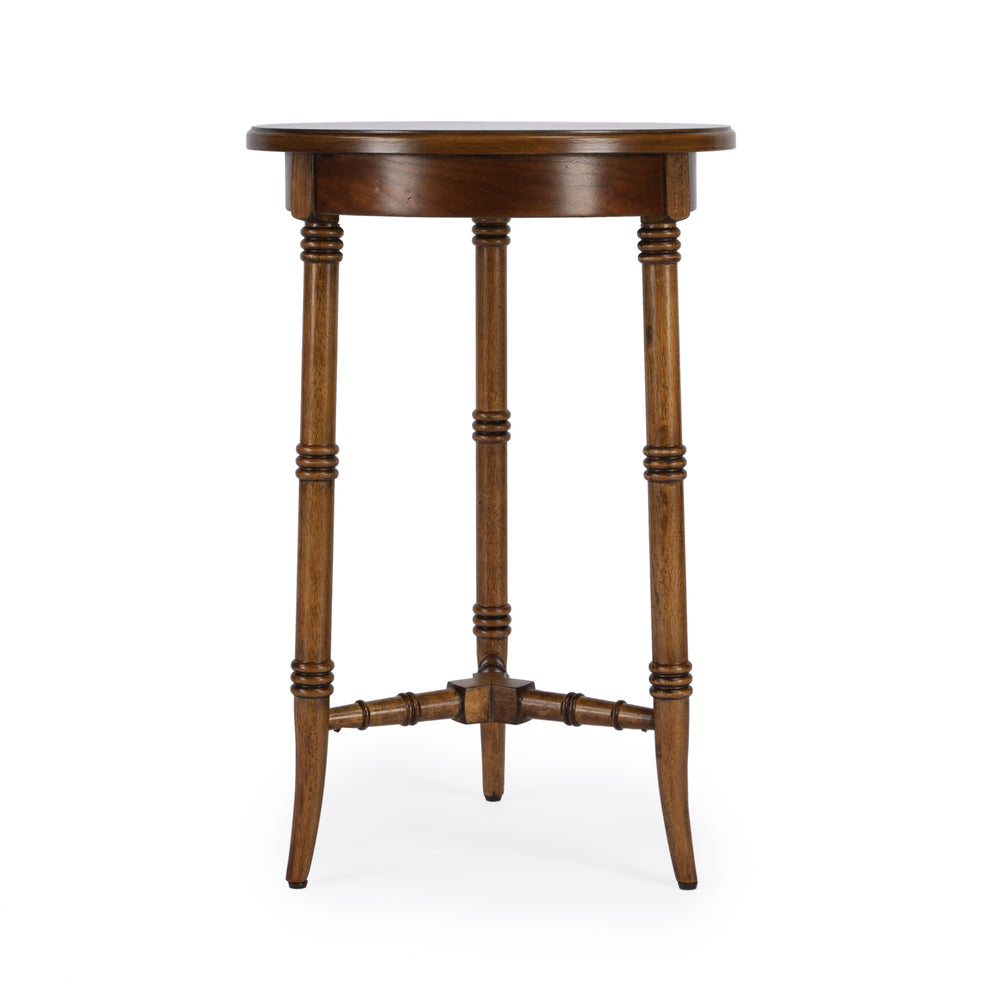 26" Brown Manufactured Wood Round End Table By Homeroots | End Tables | Modishstore - 3