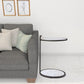 23" Black Mirrored Oval End Table With Shelf By Homeroots | End Tables | Modishstore - 2