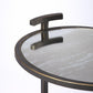 23" Black Mirrored Oval End Table With Shelf By Homeroots | End Tables | Modishstore - 3