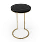 28" Black Marble Round End Table By Homeroots | End Tables | Modishstore - 2